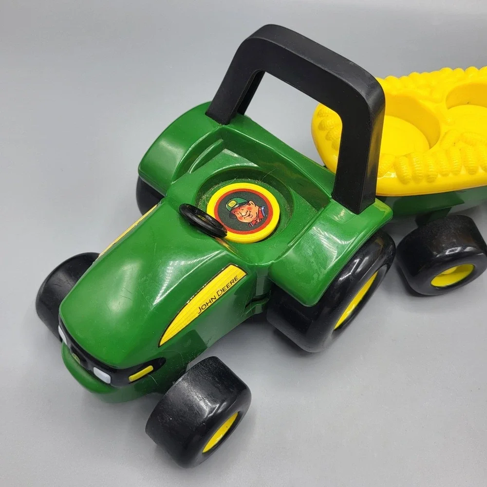John Deere Animal Sounds Hayride Tractor Toy Kids Green Yellow Works